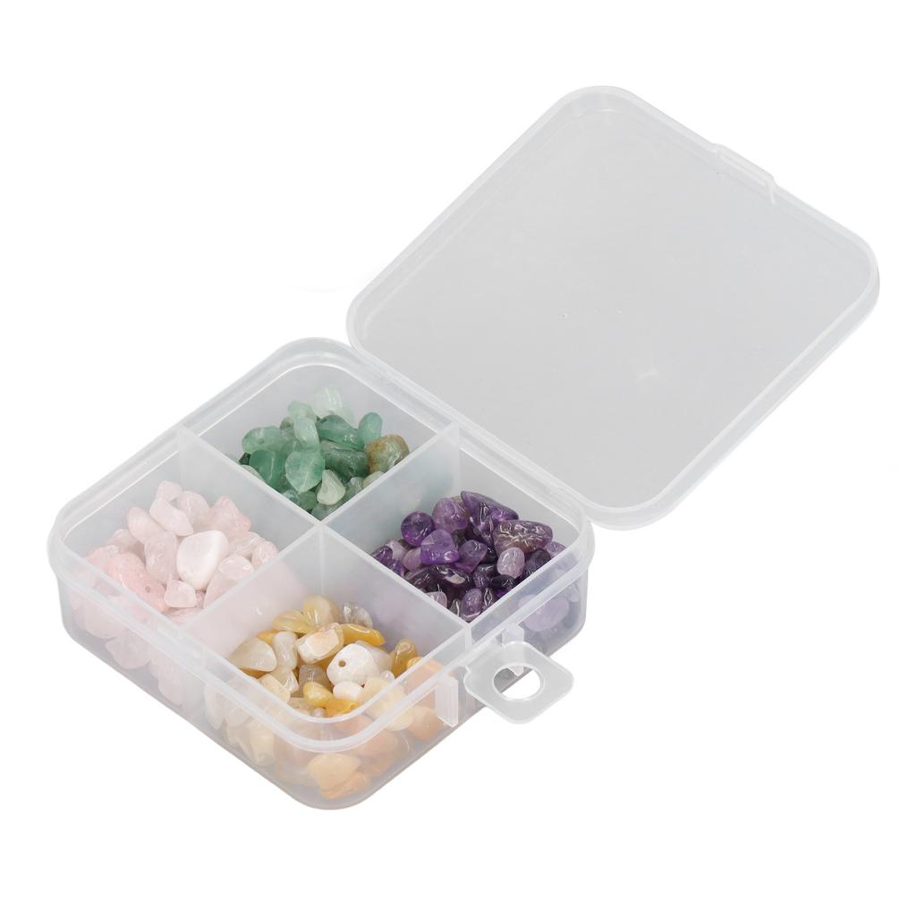 60g Chip Stone Beads Fine Sanding Irregular Shapes 4 Types Stone Colored Chip Stone Beads with