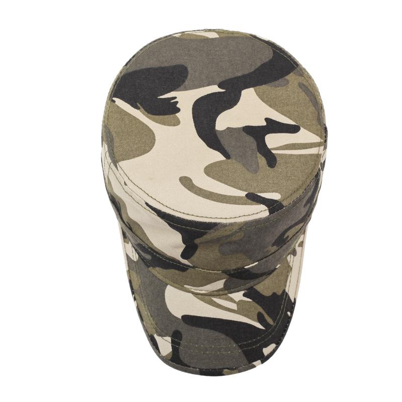 Hat Men'S Spring And Summer New Trendy Duck Tongue Visor Sun Hat Outdoor Travel Versatile Flat Top Hat Camouflage Military Hat