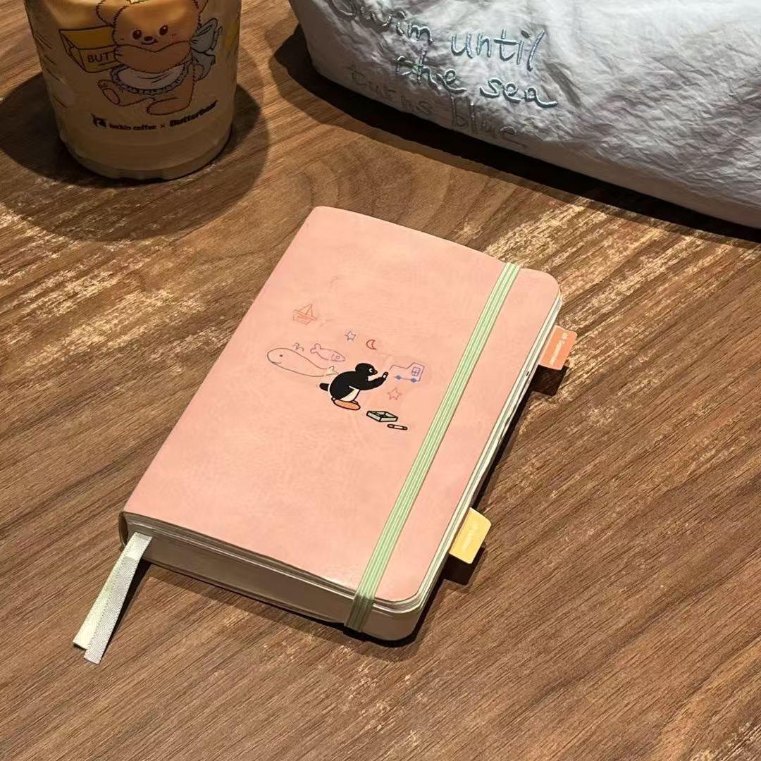 Xiaohongshu Style Cute Penguin Planner - Portable, Simple Student Notebook Penguin Planner [1-pack - Single Set]