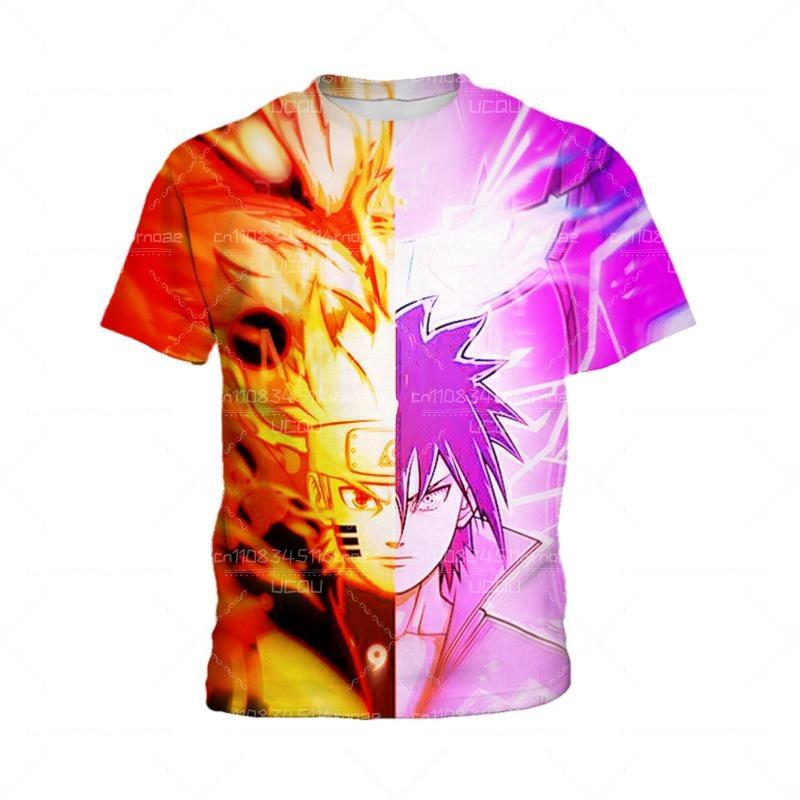 Nové vysoce kvalitní letní Naruto Módní tričko pro dospělé/děti Denní kulatý výstřih Krátký rukáv Prodyšné Top pro hraní rolí