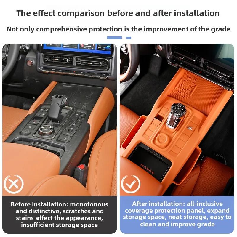 Voor Great Wall Haval H9 2025 2025 Draadloos Oplaadkussen van Siliconen voor Middenconsole met Opbergtas Stuurpookpaneel Stofhoes