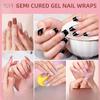New Hot Stamping Laser Gel Nail Stickers French Nail Polish Glue Semi-cured Gel Nail Stickers