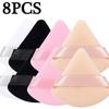 Short-pile Triangle Velvet Powder Puff Face Make Up Eyes Contouring Shadow Cosmetic Washable Mini Velvet Foundation Puffs Women