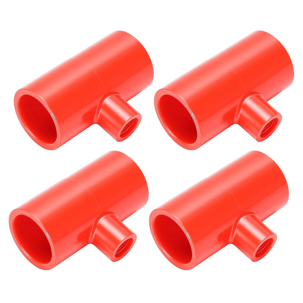 20PCS Chicken Waterer PVC Tee Fittings Automatic Poultry Water Drinker Fittings for Threaded Nipples Waterer Cups