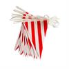 30m Red-White Striped Circus Carnival Pennant Bunting for Parties and Decorations