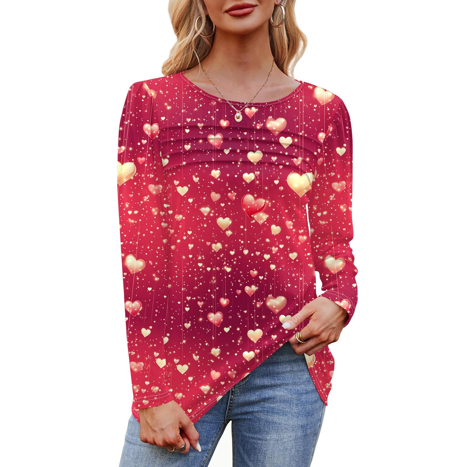 

Женский свободный повседневный топ с круглым вырезом и длинными рукавами, модный топ XL винный