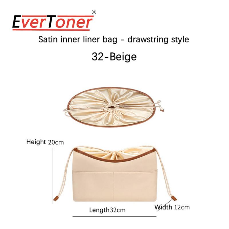 

EverToner Bag Organizer Insert for H Cabasellier 35 Satin Lined Inner Bag Support Storage Liner Handbag Shaper & Accessories