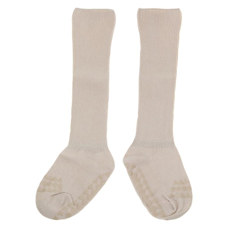 Anti-Rutsch Boden Socken für Kleinkind Mädchen Jungen Unisex Überknie Socken Säugling gekämmte Baumwolle Gummisohlen Socken für Innen