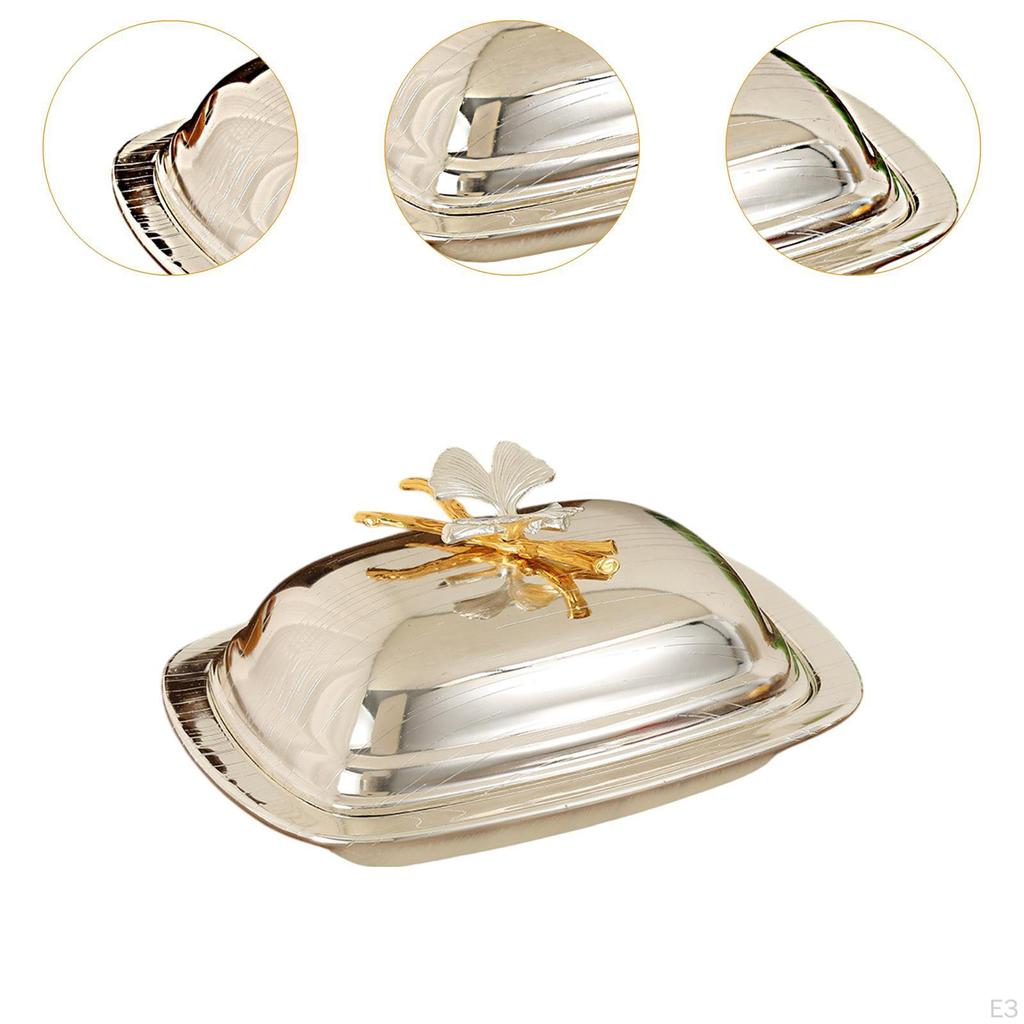 Butter Dish Keeper Snack Plate Nuts Candies Storage Food Container Fruit Tray Serving for