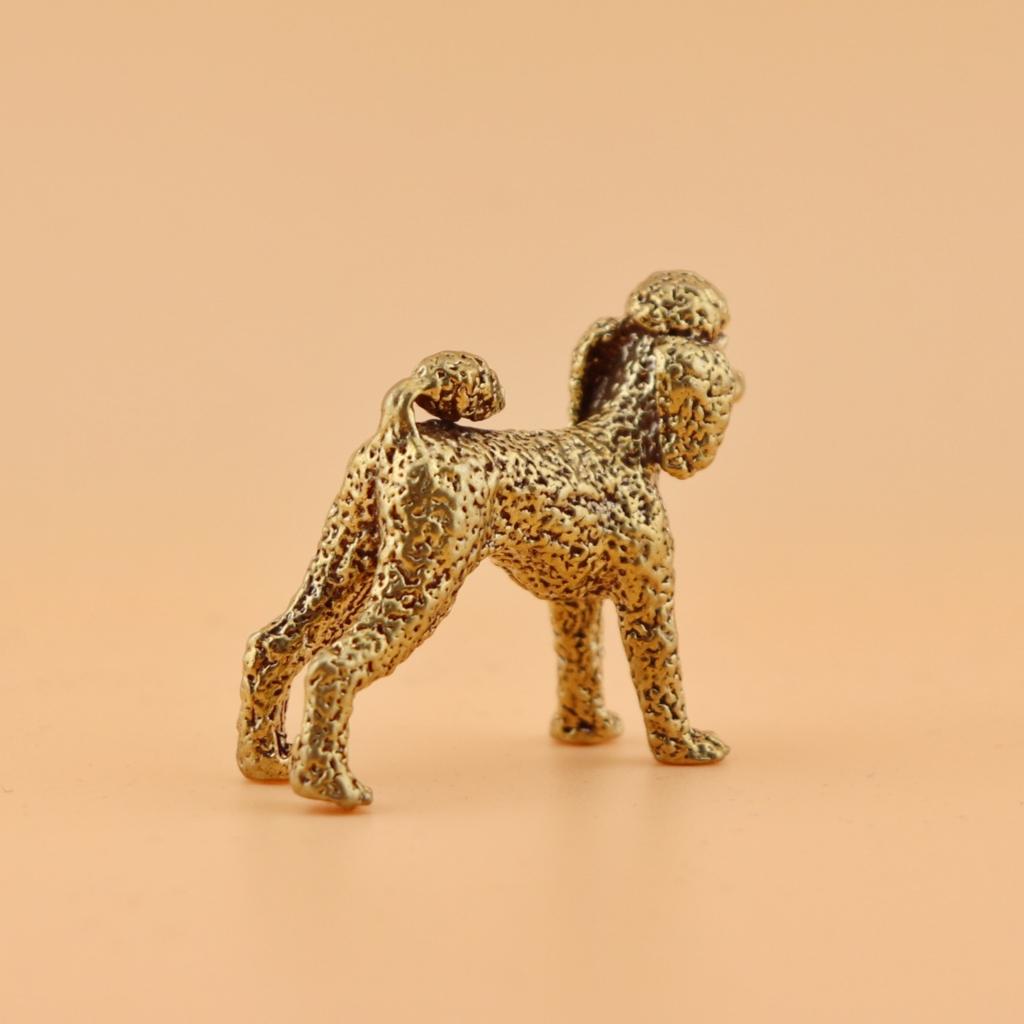 Pudel Ornament aus massivem Messing Handwerkskunst Ornament