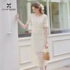 French Lace Knitted Dress