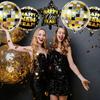 Zestaw 6/7/11 szt. balonów foliowych na Nowy Rok Złote balony z cyframi Duży balon w kształcie butelki wina Dekoracja na imprezę Sylwestrową