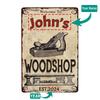 Customized Aluminum Wall Art Sign Personalized Workshop Decor for Men