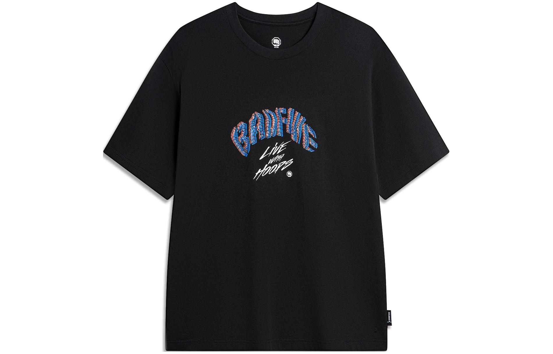 Li Ning Badfive T Shirt Men s Black AHSU427-1 2XL