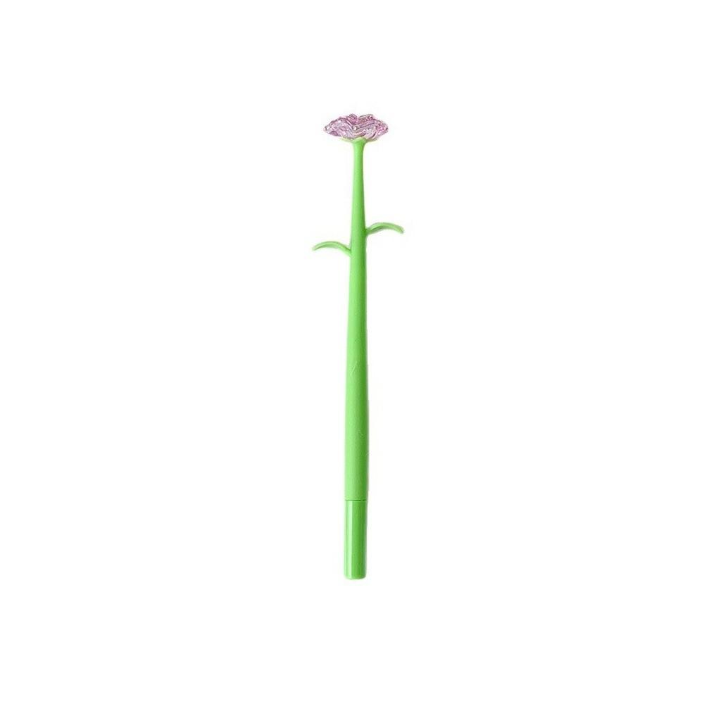 Quick-dry Rose Gel Pen Simulation Flower Writing Pen Multifunctional Ballpoint Pen  Gift