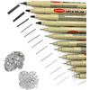 Drawing Pen Black Liner 12 Brush Brushes 0.03 0.05 0.3 0.4 0.5 0.8 1 2 3 BR Thin Pen Thick Pen Ma...