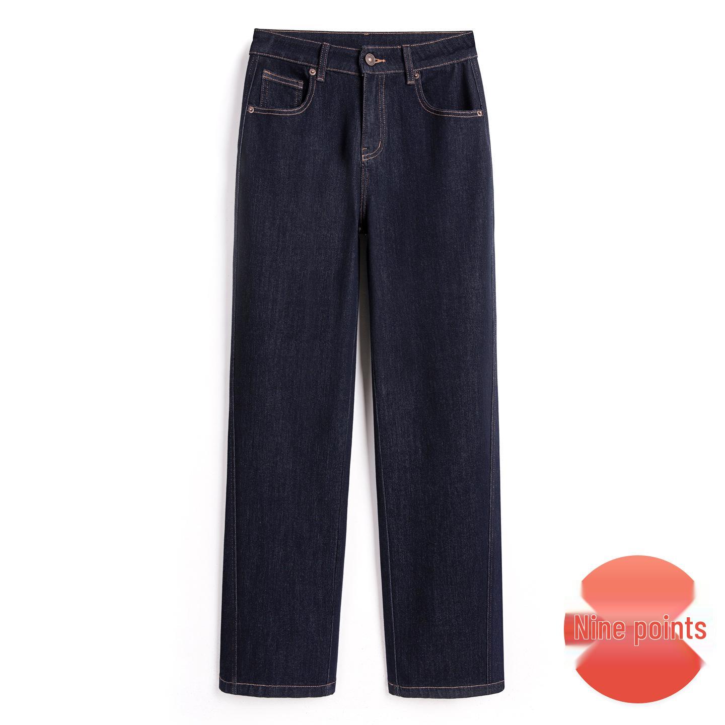 

Petite High-Waisted Straight-Leg Jeans in Dark Blue for a Long, Sleek Look - Spring 2026 Collection 27