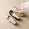 Guofeng New Chinese Single Shoes Women's 2025 Autumn New Soft-soled Thick Heel Square Head Word with Versatile Mary Jane Single Shoes