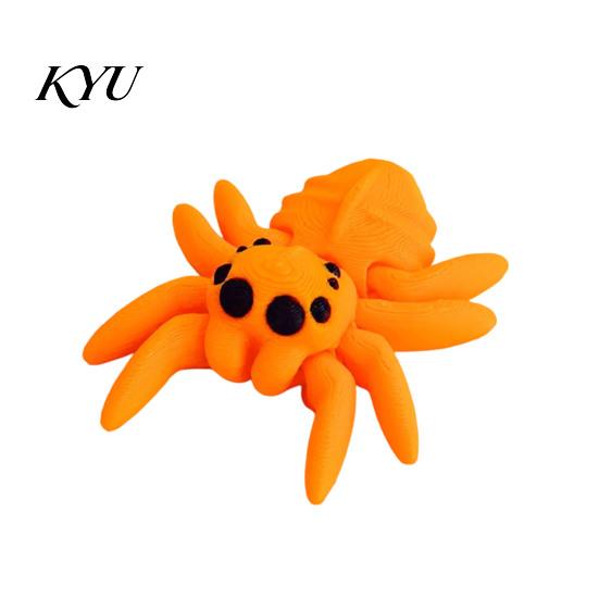Mysterious Nighttime Play Toys Halloween Spider Figurine, 3D Printed Articulated Joint with Glow Trick or Treat Goody Bag Stuffers in Dark Eggs,