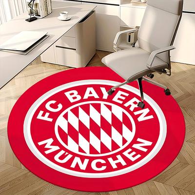 Bayern Munich,Soccer Jersey Chair Mat Round Rug Office Carpet, Machine Washable, Non Slip, Suitable for Living Rooms, Bedrooms