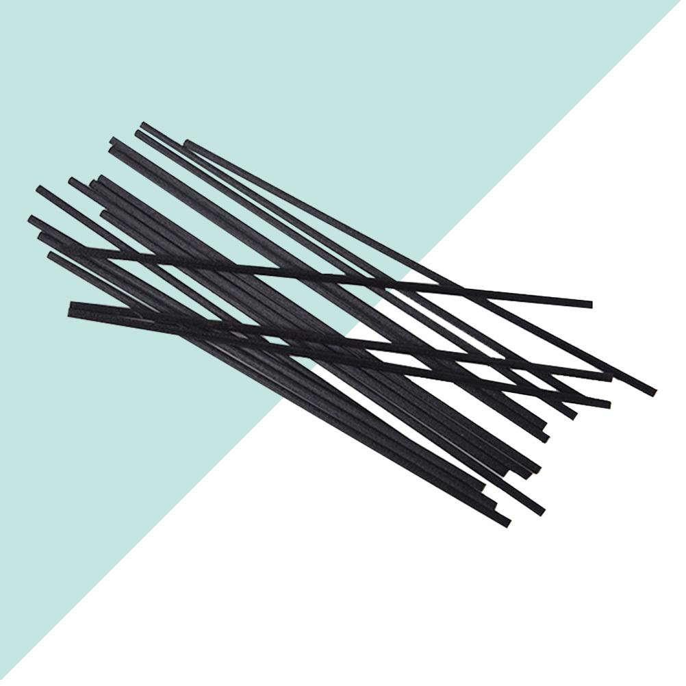 50Pcs Aroma Diffuser Fibers Black 3Mm Diameter 26.5cm Long Premium Replacement Reeds Air Freshener Rods Relaxing Scent