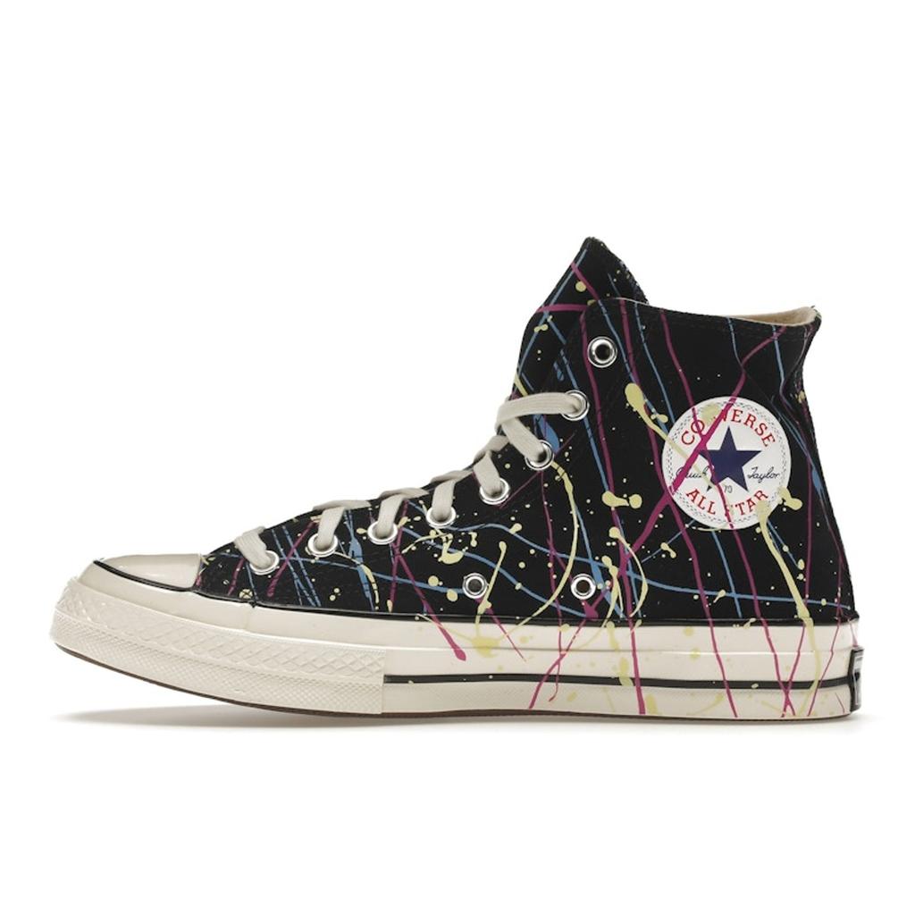 Converse Chuck 70 High Paint Splatter - Black Unisex Sneakers Hyper-Magenta Egret 170801C