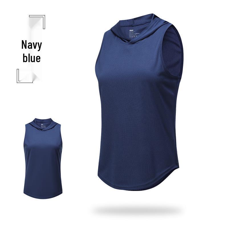 Men's Quick-Dry Hooded Sports Tank Top - Sleeveless Basketball Training Vest