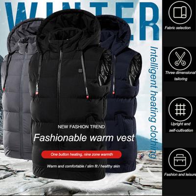 European And American USB Charging Heat Heating Smart Vest Shoulder Coat Warm Top