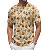 Men's Halloween Printed Crew Neck Short Sleeve Shirt Casual Loose Fit Top with and Pumpkin Pattern for Holiday