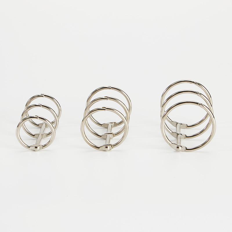 A6/A5 3-Hole Metal Loose-Leaf Binder Clips with Detachable Rings for Paper Binding