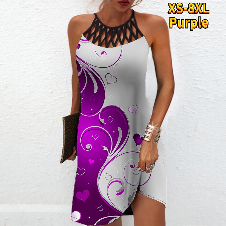 Летнее модное сексуальное платье без рукавов — фото 7