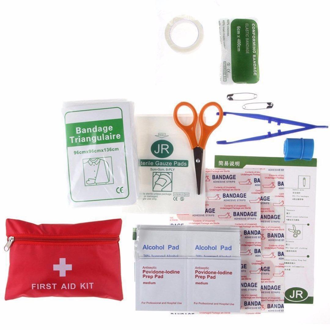 

1x красная аптечка первой помощи, автомобильная домашняя сумка для выживания, сумка для путешествий, спорта на открытом воздухе
