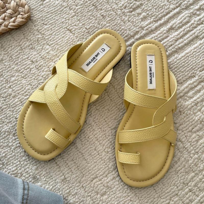 Fashion Women Sandals Retro Gladiator Casual Pumps Genuine Leather Low Heels Office Ladies Shoes Woman Summer Fashion Concise