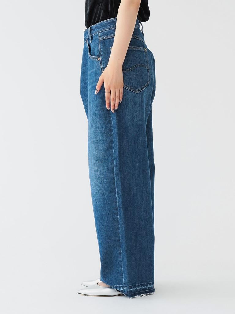 Beams Boy Work Pants [Special Order] Lee X Maturely Denim Asymmetric Pants, Women's, Blue, Size S
