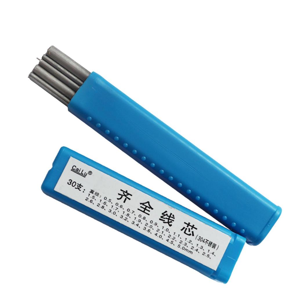 30pcs Set Solid Wire Core Stick Roll Mandrel Jewelry Gold Making Tool Stainless Steel Hollow Coil Forming Rod