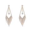 2025 New Luxury Rhinestone Crystal Long Tassel Earrings for Women Bridal Drop Dangling Earrings Party Wedding Jewelry Gifts