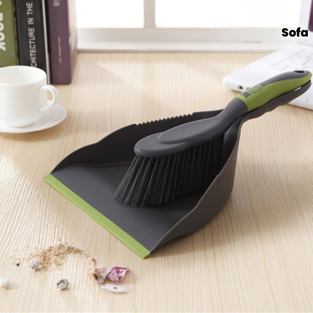 A Set of Small Desktop Broom And Dustpan Designed for Cleaning Beds And Sofas Suitable for Household Use Including a Broom And a Dust Shovel
