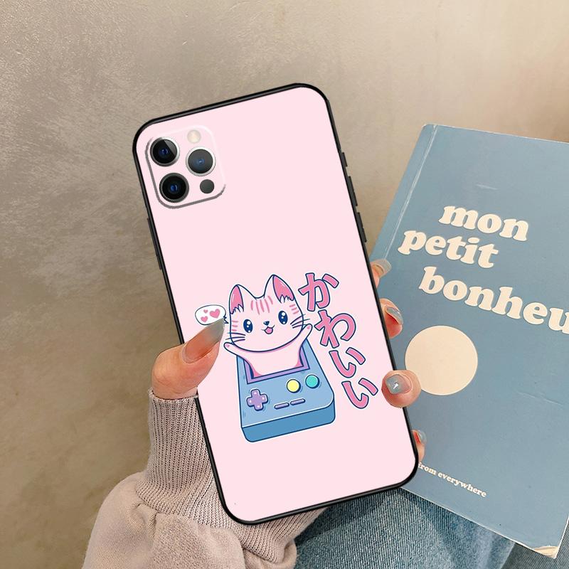 90s  Sweet Kawaii Game Controller Funda For iPhone 14 12 11 13 15 Pro Max Mini X XS XR SE 2020 2022 7 8 Plus Phone Case Cover