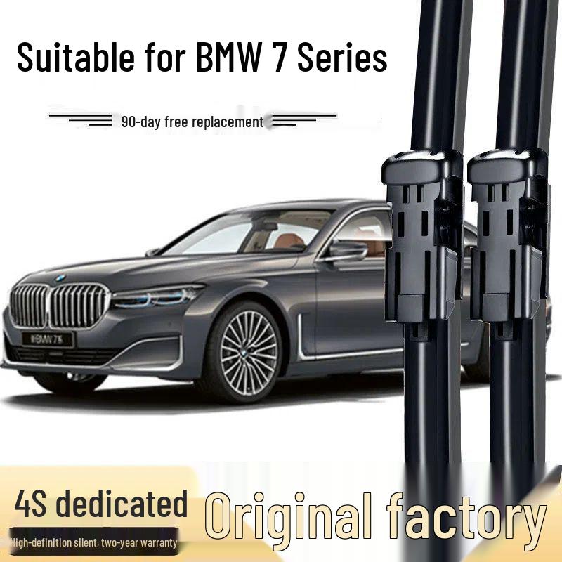 Frameless Silent Rubber Wiper Blades for BMW 7 Series Windshields 2010-2015 BMW 7 Series front wipers pair