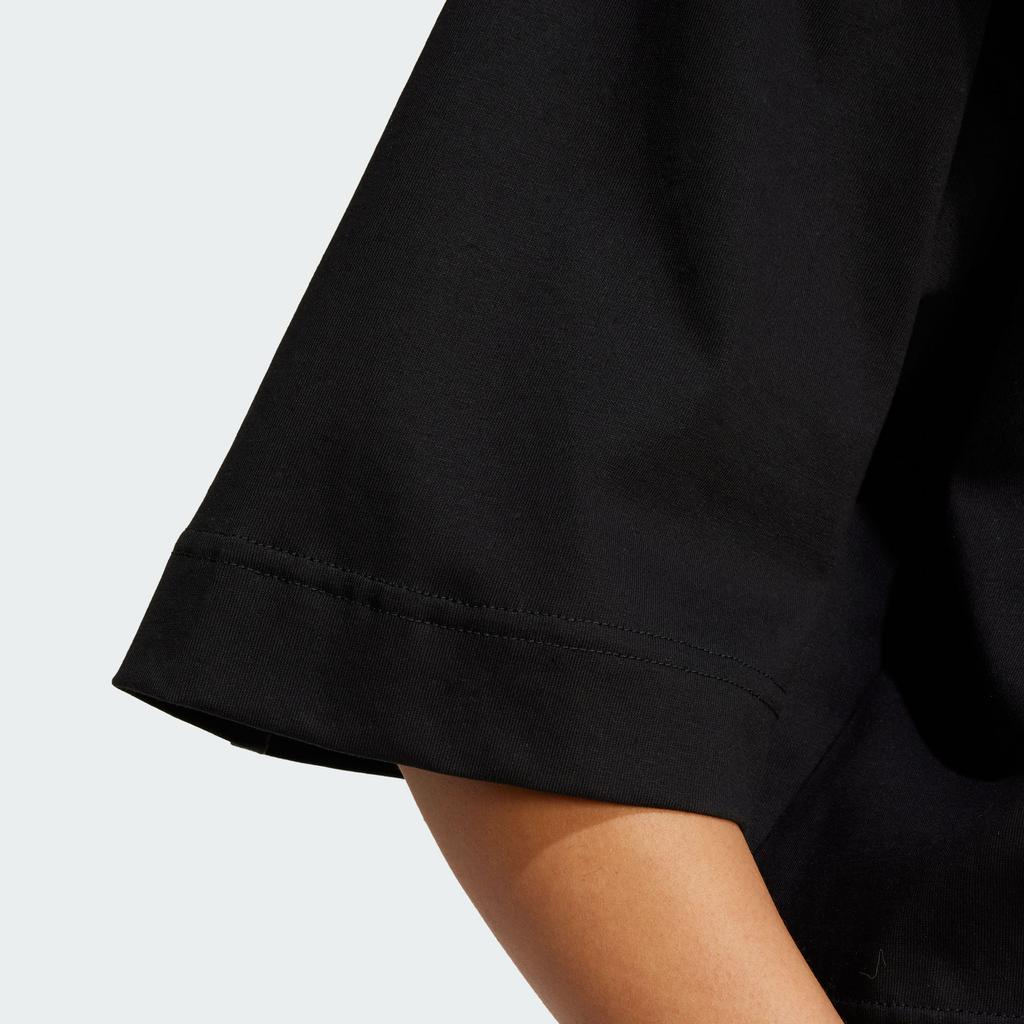 Adidas Round Neck Simple Comfort Short Sleeve T-shirt Women Tops Black IY9705