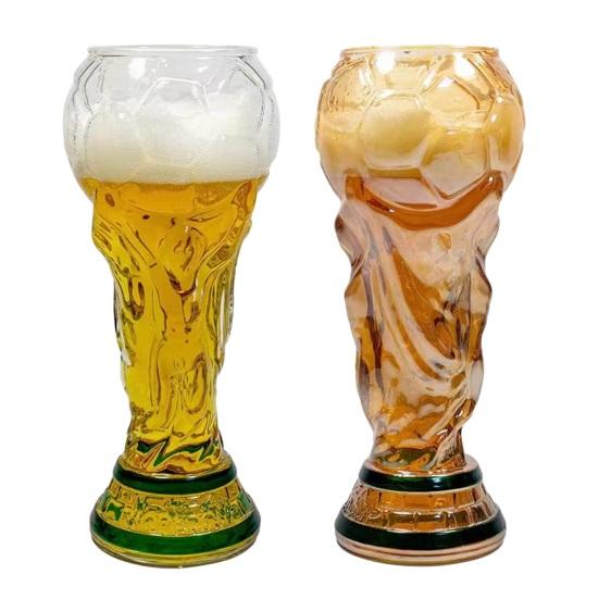 2 Pièces Verre à Bière Troisième de Football, Verre de Célébration de Football pour le Jour de Match, Capacité 500ml Vaisselle de Fête de Football pour Fêtes BBQ Bar Maison