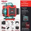 Delixi High-Precision Green Laser Level: 12-Line Infrared, Strong Light, Automatic Outdoor Use, Water-Resistant