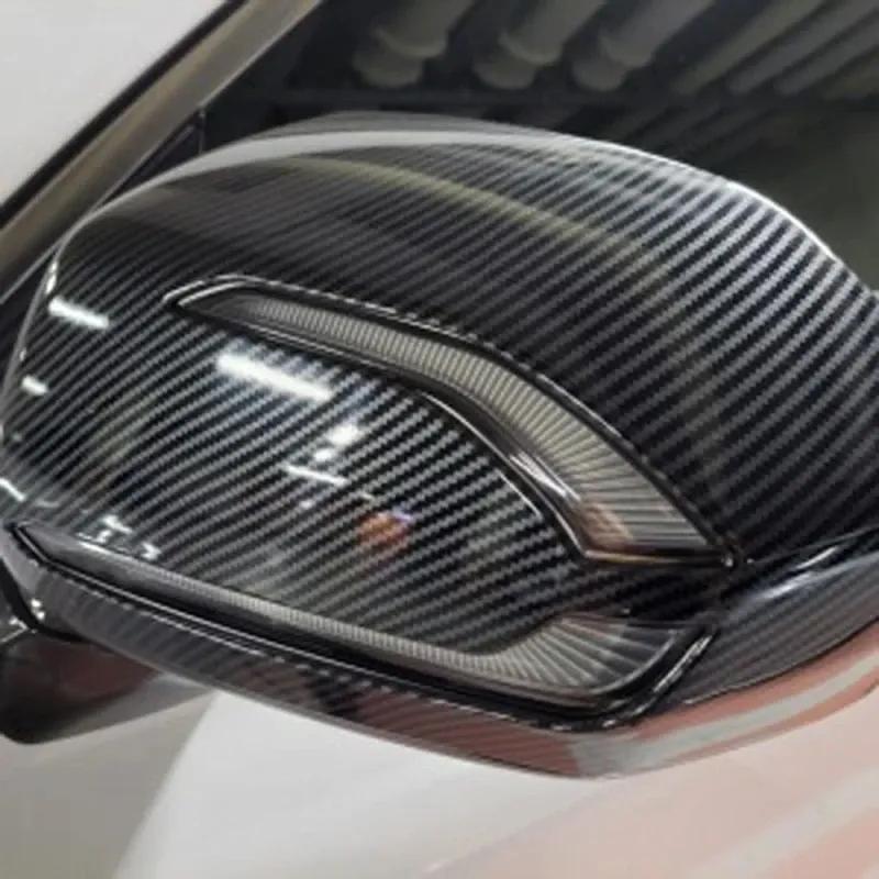 For Hyundai Palisade - ABS chrome Carbonfiber Car Rearview Mirror Cover Exterior Rear View Mirror Cover accessories