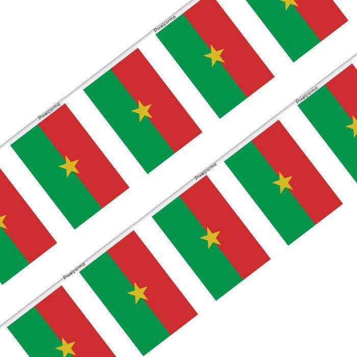 Guirlande Drapeau - Burkina Faso - 100 pièces - 14 x 21 cm - Polyester - Extérieur