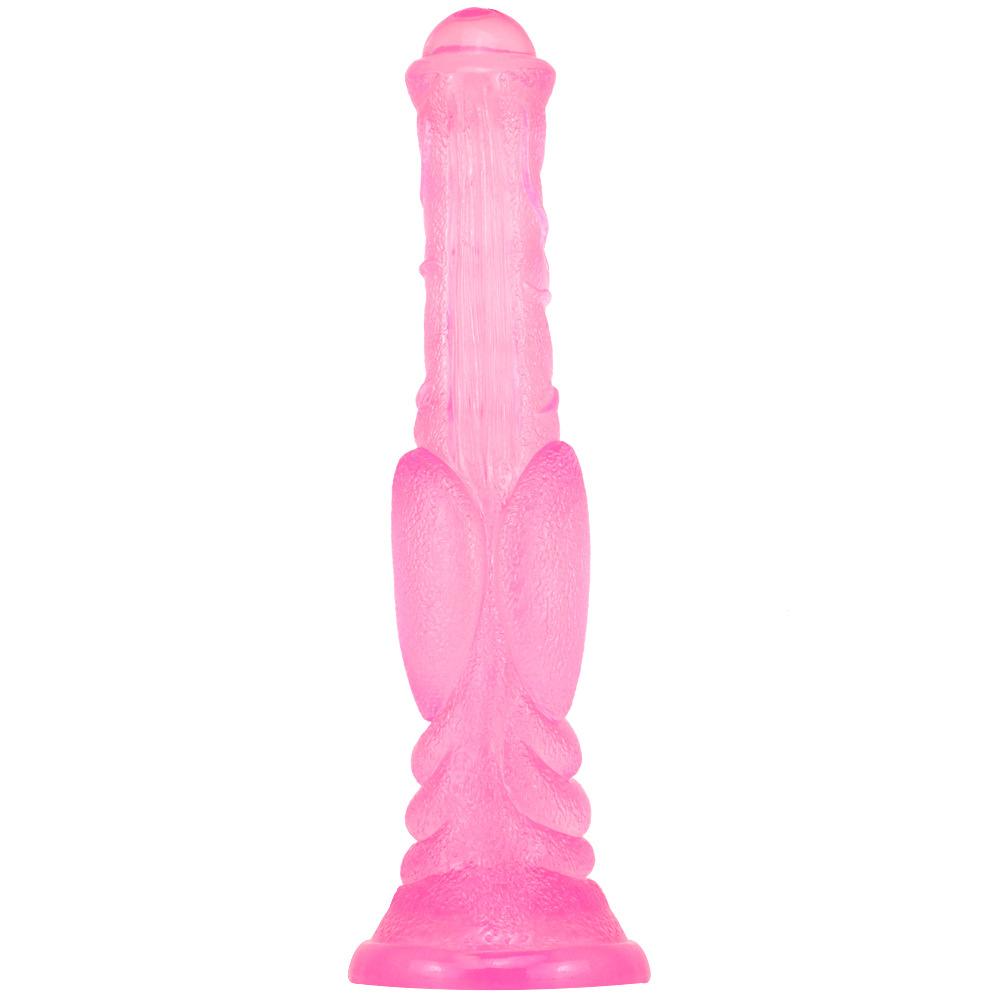 Eggless Horse Cock Large Simulation Transparent Dildo Big Mac Female with Silicone Dildo Sexy Special-shaped Horse Whip