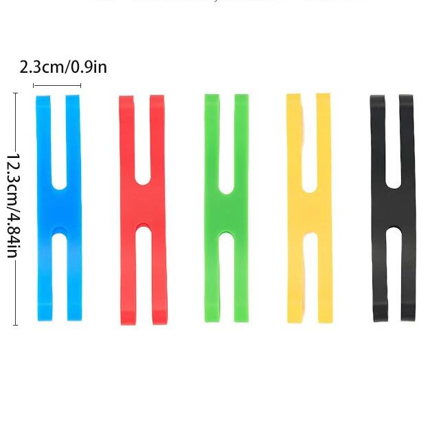 MuqiNush 5/10Pcs Silicone H-Band Rubber Bands High Elasticity Elastic Wrapping Ties Versatile for Outdoor Campingm Packing Strap