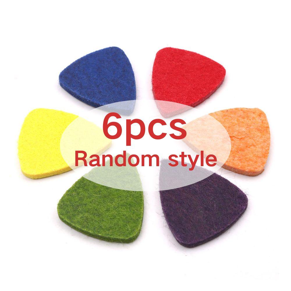 6/12pcs Felt Guitar Picks, Colorful Felt Plectrums for Bass Ukulele Electric Acoustic Guitar, Gentle On Fingers YMY