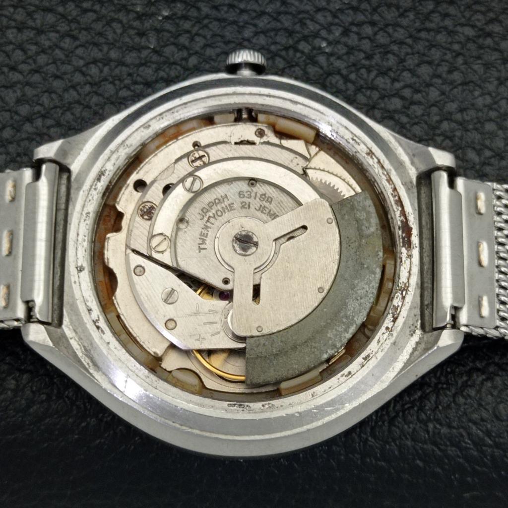 GEBRAUCHTE VINTAGE SEIKO 5 AUTOMATIK 6319A JAPAN HERREN SCHWARZES ZIFFERBLATT UHR a433808-2