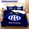 Set Biancheria da Letto Inter Milano Personalizzato con Nome 3 Pezzi Copripiumino Chiusura Include 1 Copripiumino e 2 Federe, Morbido e Confortevole per Tutte le Stagioni.