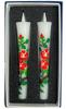 Awaji Baikundo Camellia Candles, Camellia Design, Size 3, Hand-Painted, 2 Candles, Japanese Candles, Art and Crafts